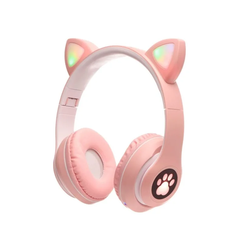 Cat Ear Bluetooth Headphones (Pink)