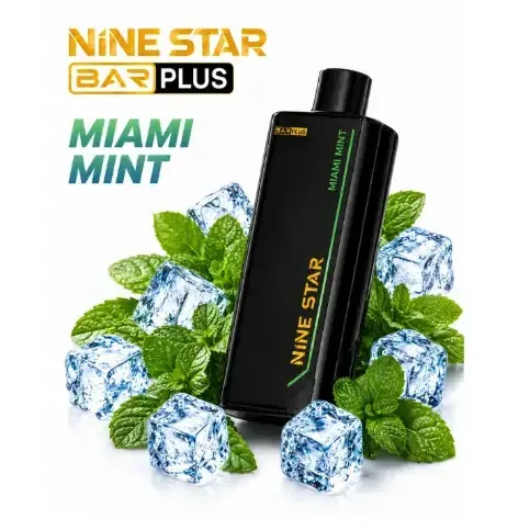 Nine Star Bar Plus Miami Mint 20K Puffs - vape in Kilimani | Uncle G Mart
