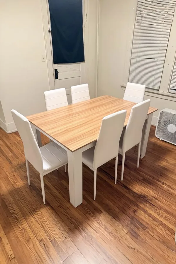 Wood-Top Dining Table with White Chairs in Kilimani | Uncle G Mart
